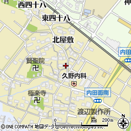 愛知県大府市北崎町北屋敷65周辺の地図