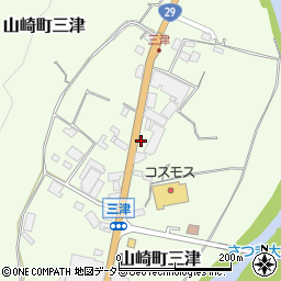 兵庫県宍粟市山崎町三津183周辺の地図
