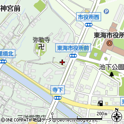 愛知県東海市大田町寺下39周辺の地図
