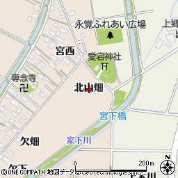 愛知県豊田市永覚町北山畑周辺の地図