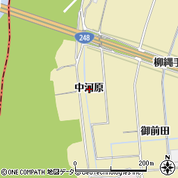 愛知県岡崎市細川町中河原周辺の地図