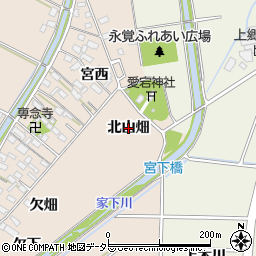 愛知県豊田市永覚町（北山畑）周辺の地図