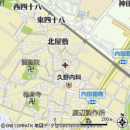 愛知県大府市北崎町北屋敷68周辺の地図