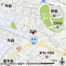 愛知県東海市富木島町長田周辺の地図