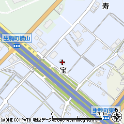 愛知県豊田市生駒町宝26周辺の地図
