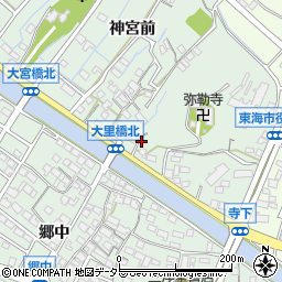 愛知県東海市大田町寺下3周辺の地図