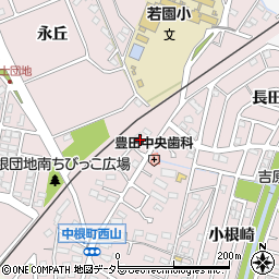 愛知県豊田市中根町町田4周辺の地図