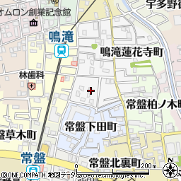 京都府京都市右京区鳴滝中道町周辺の地図