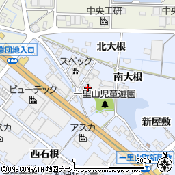 愛知県刈谷市一里山町（南大根）周辺の地図