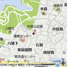 愛知県東海市富木島町八丁ケ根周辺の地図