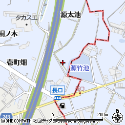 愛知県東海市荒尾町源太池周辺の地図
