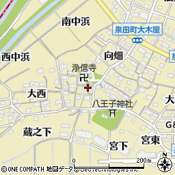 愛知県刈谷市泉田町中西周辺の地図