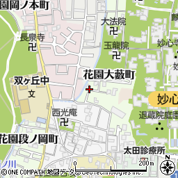 〒616-8023 京都府京都市右京区花園大薮町の地図
