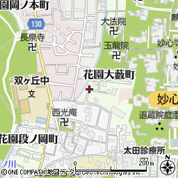 京都府京都市右京区花園大藪町周辺の地図