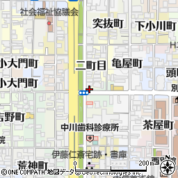 京都府京都市上京区二町目34周辺の地図