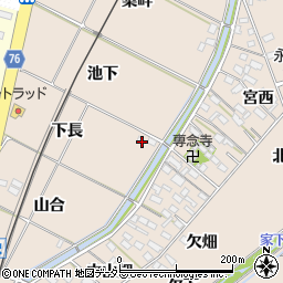 愛知県豊田市永覚町下長周辺の地図