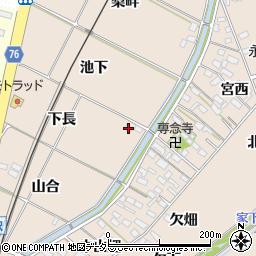 愛知県豊田市永覚町（下長）周辺の地図