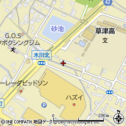 滋賀県草津市木川町840-7周辺の地図