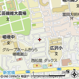 京都府京都市右京区嵯峨新宮町20周辺の地図