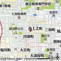 京都府京都市上京区西上之町周辺の地図