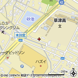 滋賀県草津市木川町840-4周辺の地図