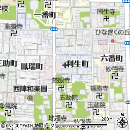 京都府京都市上京区利生町周辺の地図