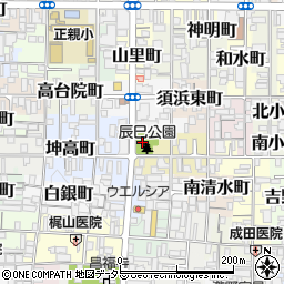 辰巳(和楽)公園周辺の地図