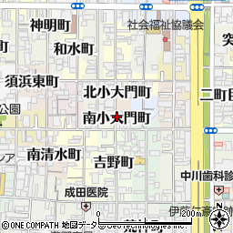 京都府京都市上京区南小大門町周辺の地図