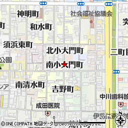 京都府京都市上京区南小大門町周辺の地図