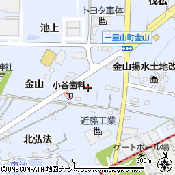 愛知県刈谷市一里山町金山周辺の地図