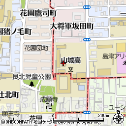 京都府立山城高等学校周辺の地図
