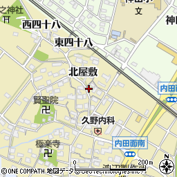 愛知県大府市北崎町北屋敷74周辺の地図