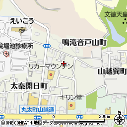 京都府京都市右京区山越東町14周辺の地図