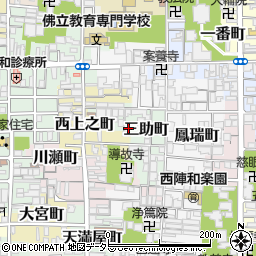 京都府京都市上京区三助町280-17周辺の地図