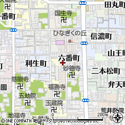 京都府京都市上京区六番町周辺の地図