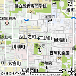 京都府京都市上京区三助町280-14周辺の地図