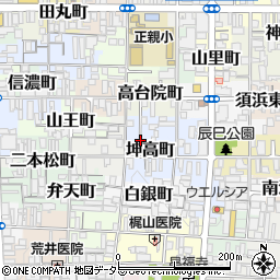 京都府京都市上京区坤高町周辺の地図