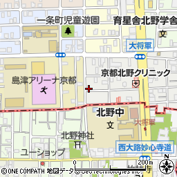 京都府京都市北区大将軍東鷹司町40周辺の地図