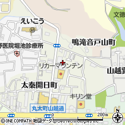 京都府京都市右京区山越東町周辺の地図