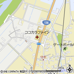 ココカラファイン田京店周辺の地図