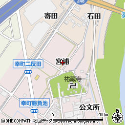 愛知県豊田市幸町宮浦周辺の地図
