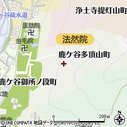 京都府京都市左京区鹿ケ谷多頂山町周辺の地図