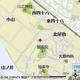 愛知県大府市北崎町北屋敷105周辺の地図
