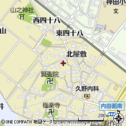 愛知県大府市北崎町北屋敷周辺の地図
