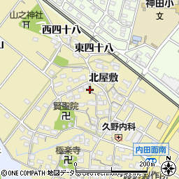 愛知県大府市北崎町北屋敷56周辺の地図