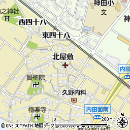 愛知県大府市北崎町北屋敷75周辺の地図