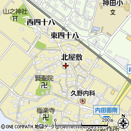 愛知県大府市北崎町北屋敷58周辺の地図