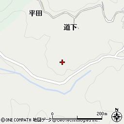 愛知県岡崎市渡通津町道下周辺の地図