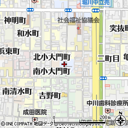 京都府京都市上京区猪熊二丁目536周辺の地図