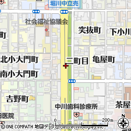 京都府京都市上京区奈良物町周辺の地図